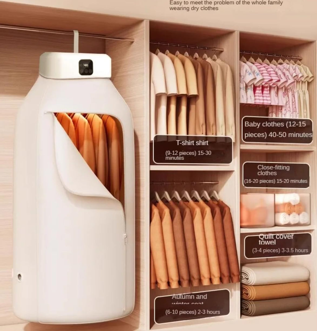 Portable Clothes dryer Mini Folding Cloth Dryer Touch Electric Clothing Dryer Fabric Laundry Dryer Body dryer For Travel Home