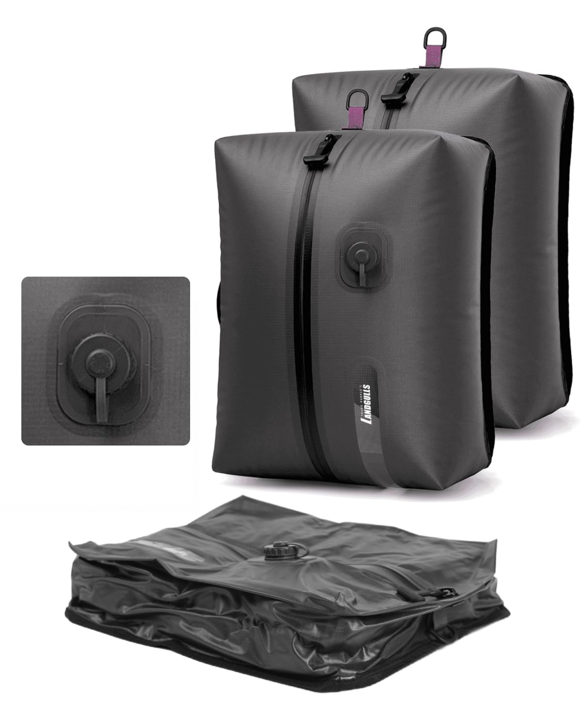 2-Pack 25L Carry On Vacuum Bags with Pump, Overpack Bags for Travel
