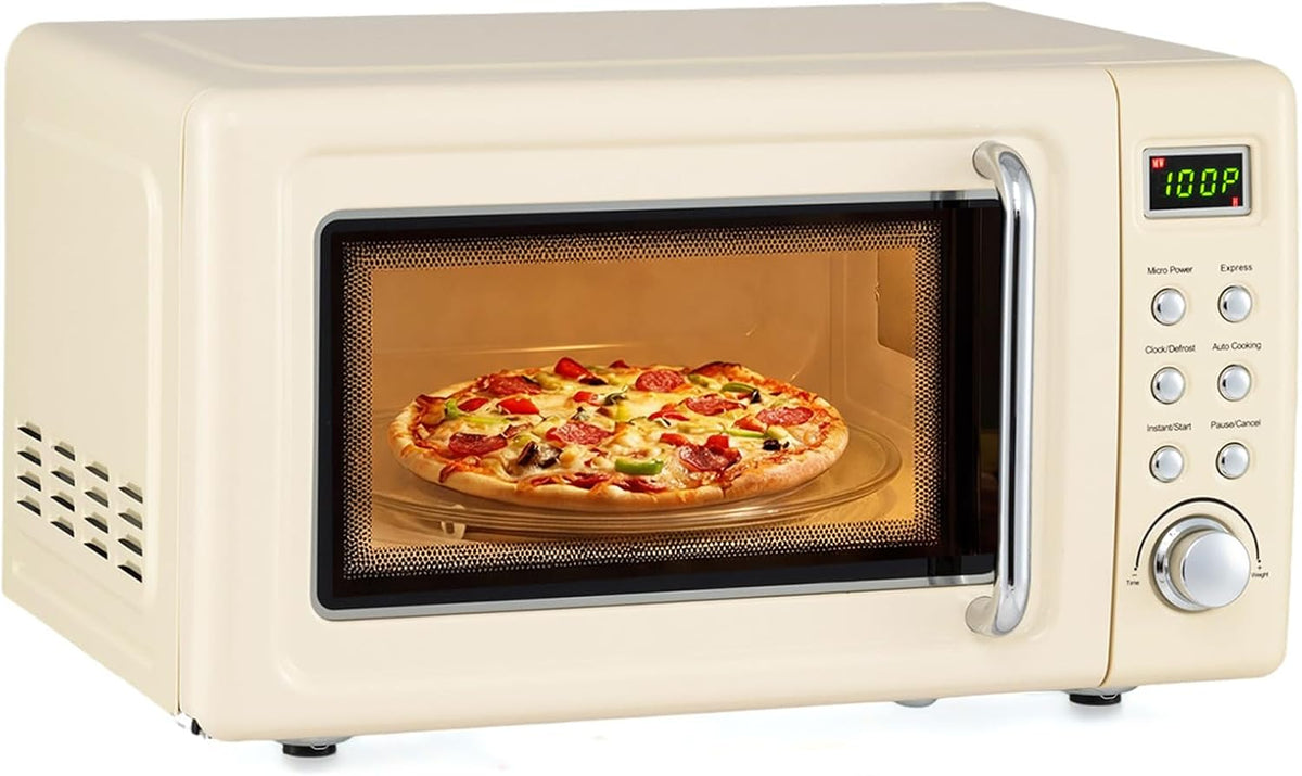 0.7Cu.ft Mini Microwave Countertop w/ 5 Micro Power, 700W