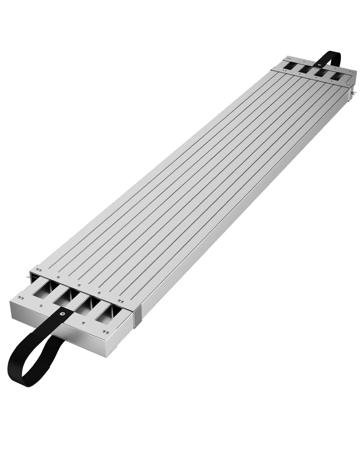 ACEKOOL 6-9FT Aluminum Scaffolding Plank, 440Lbs Capacity Aluminum Telescoping Work Plank, 12.5 Inch Width, Extension Plank with Skid-Proof Platform, Viscous Straps for Ladder Accessory