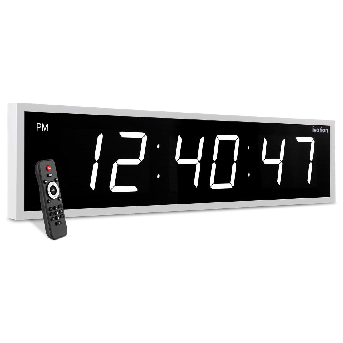 Ivation Oversized Digital Wall Clock with Large LED Display & Timer, 36"