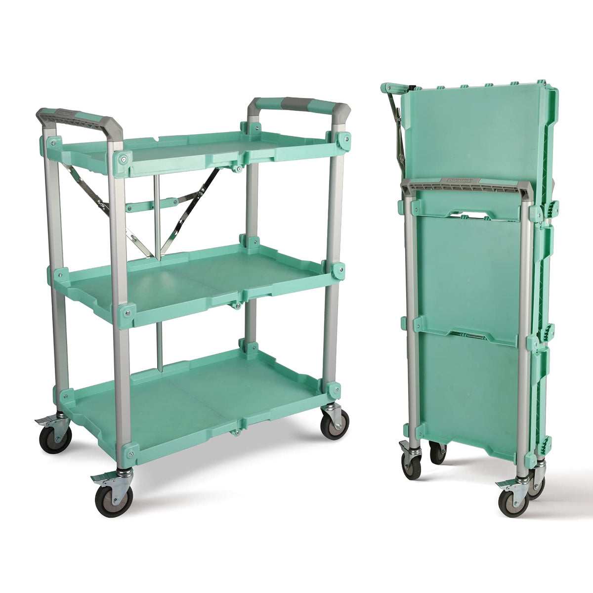 Olympia Tools 85-188 Pack-N-Roll Folding Collapsible Service Cart, 150LB Capacity, Black