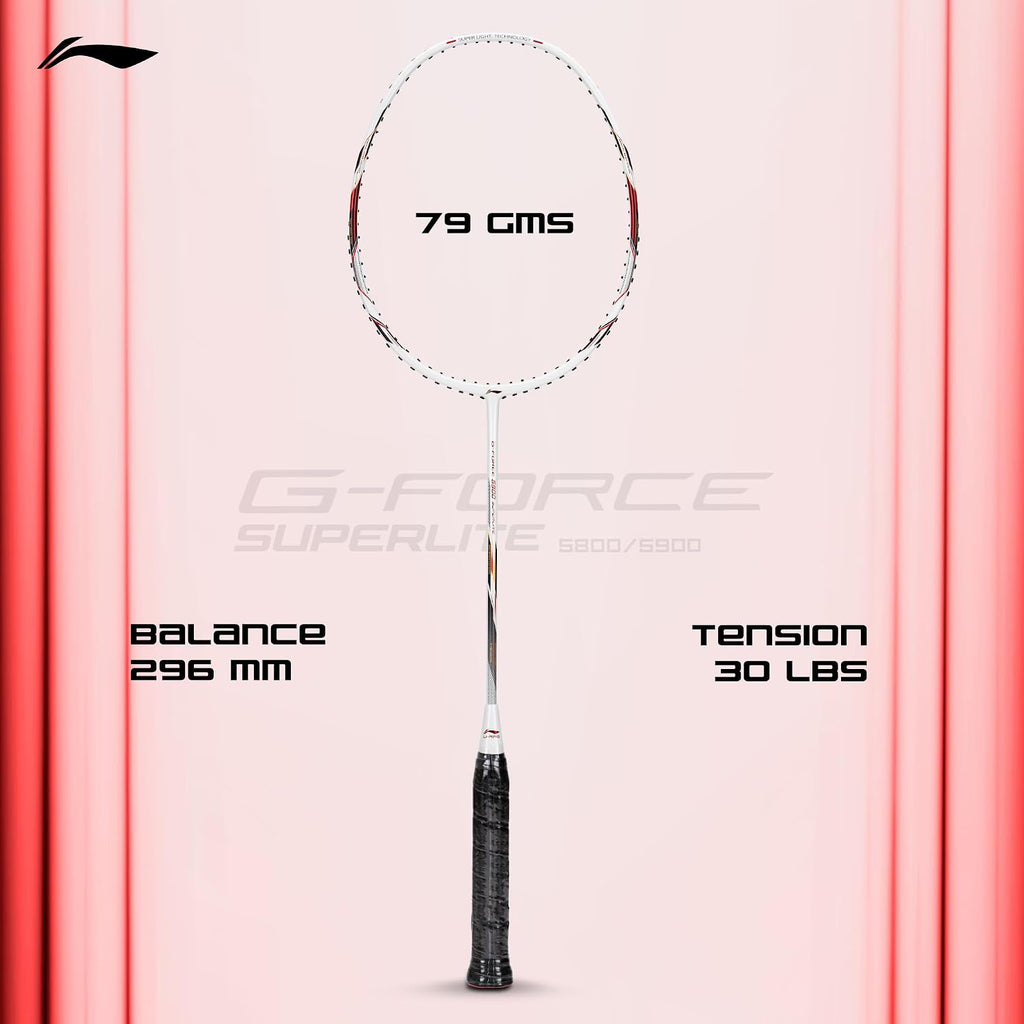 LI-NING G-Force 5900 Superlite Strung Badminton Racquet 5U G6