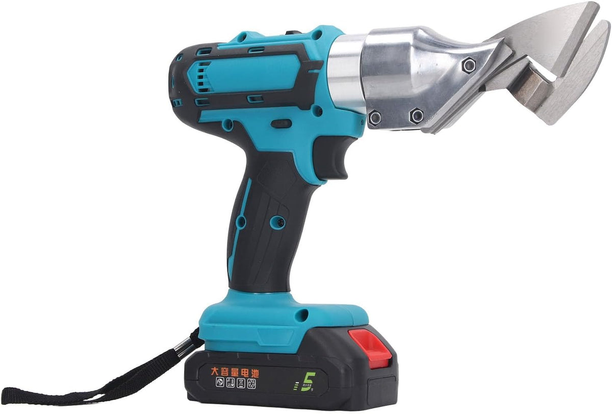 Cordless Electric Scissors High Speed Rotating Head 21V Lithium Battery Scissors for Metal Cutting (US Plug)
