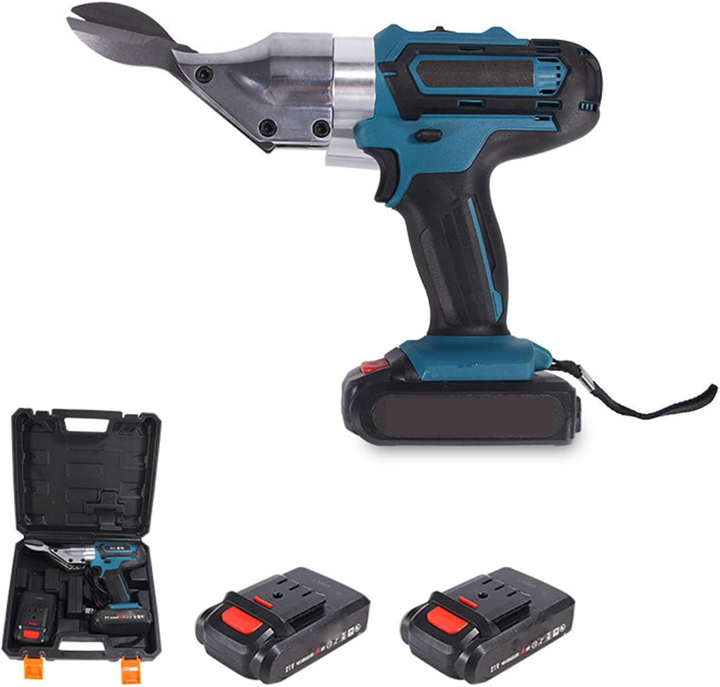 Cordless Electric Scissors High Speed Rotating Head 21V Lithium Battery Scissors for Metal Cutting (US Plug)