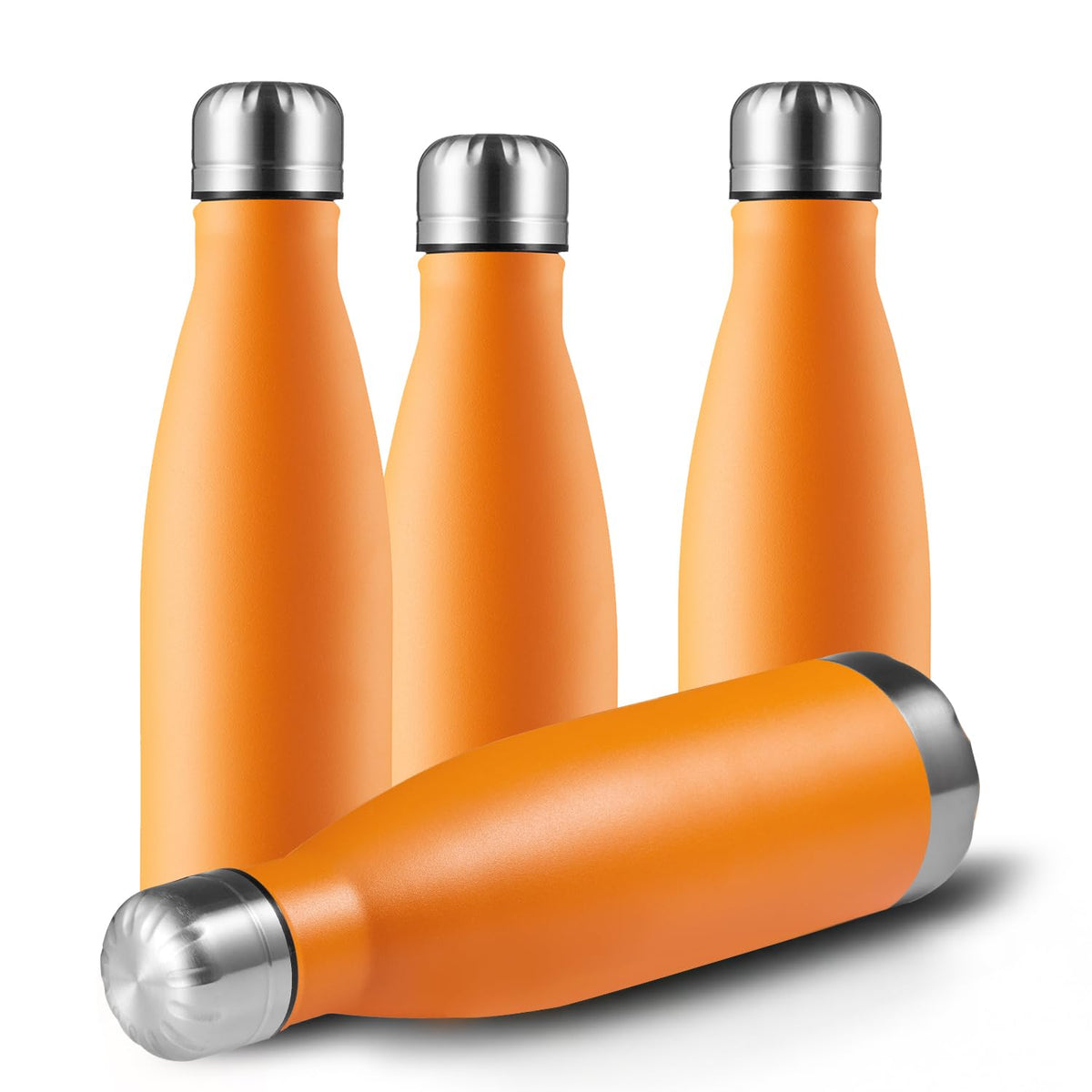 MEWAY 17oz Sport Water Bottle Vacuum Insulated Stainless Steel Sport Water Bottle Leak-Proof Double Wall Cola Shape Water Bottle,Keep Drinks Hot & Cold (colorful，12 Pack)