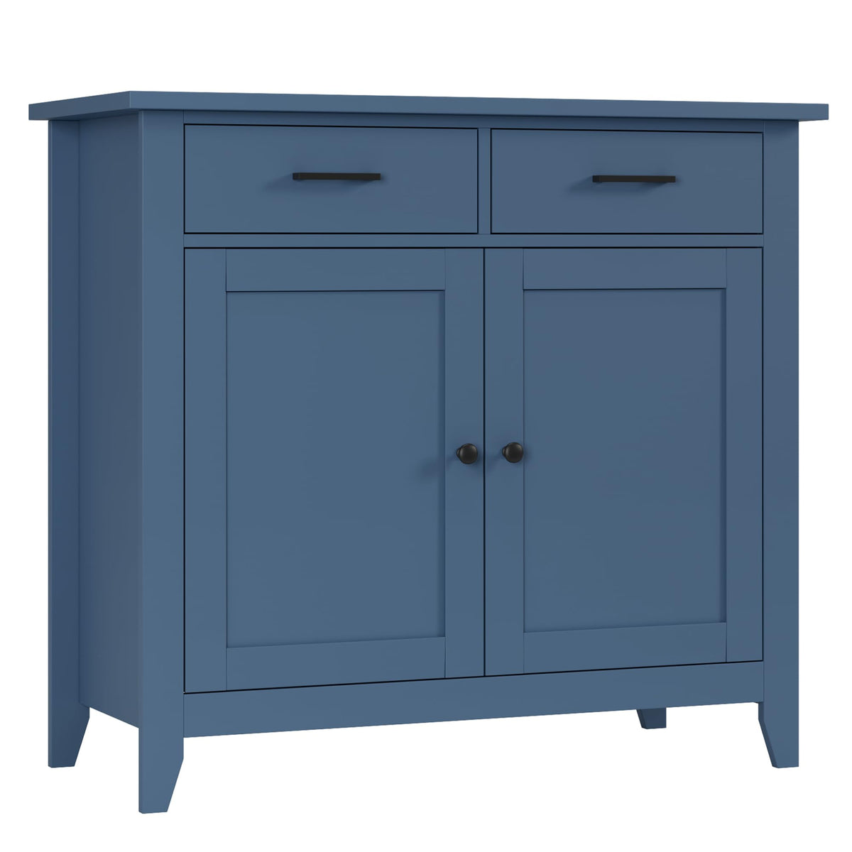 HORSTORS Farmhouse Kitchen Storage Cabinet, Small Buffet, Coffee Bar, Black