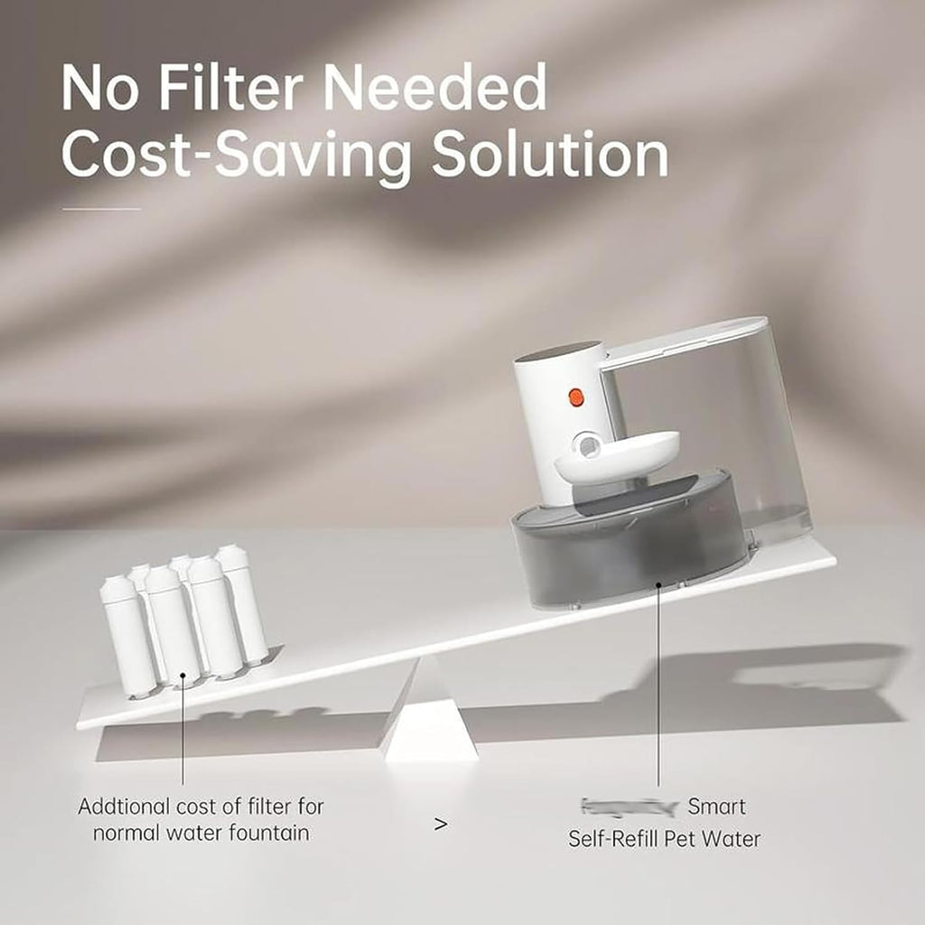 Smart Pet Water Fountain,3L Automatic Pet Water Dispenser,Wireless Pour-Over Cat Water Fountain,Ultra Silent 180 Days Endurance Automatic Pet Water Dispenser,for Cat, Dog
