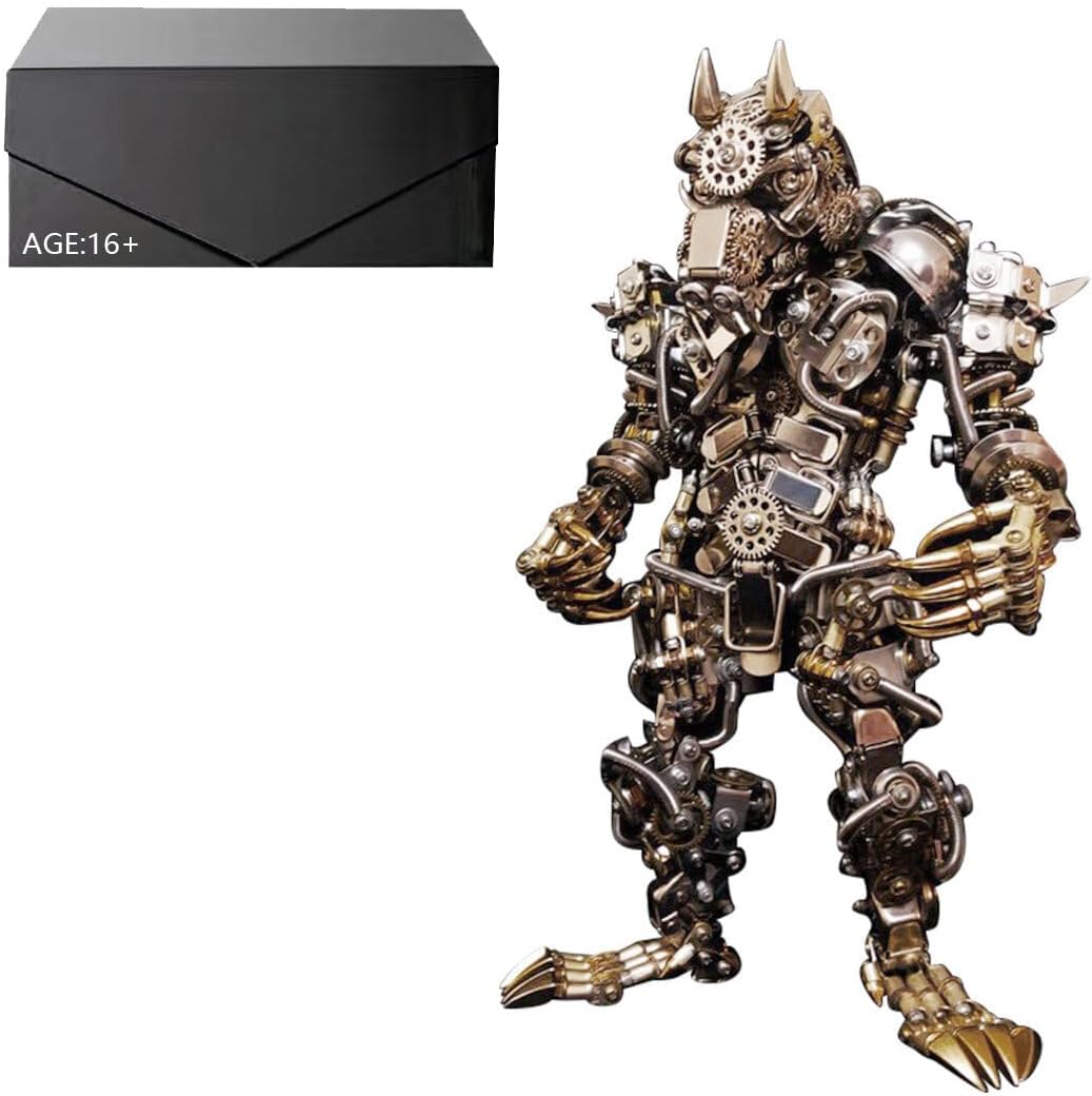 3D Metal Puzzle Werewolf Model Kit, 2000PCS DIY Assemble Steampunk Mechanical Hyperrealistic Werewolf Model, Creative Handcrafted Metal Art Craft Desktop Display & Decoration for Adults