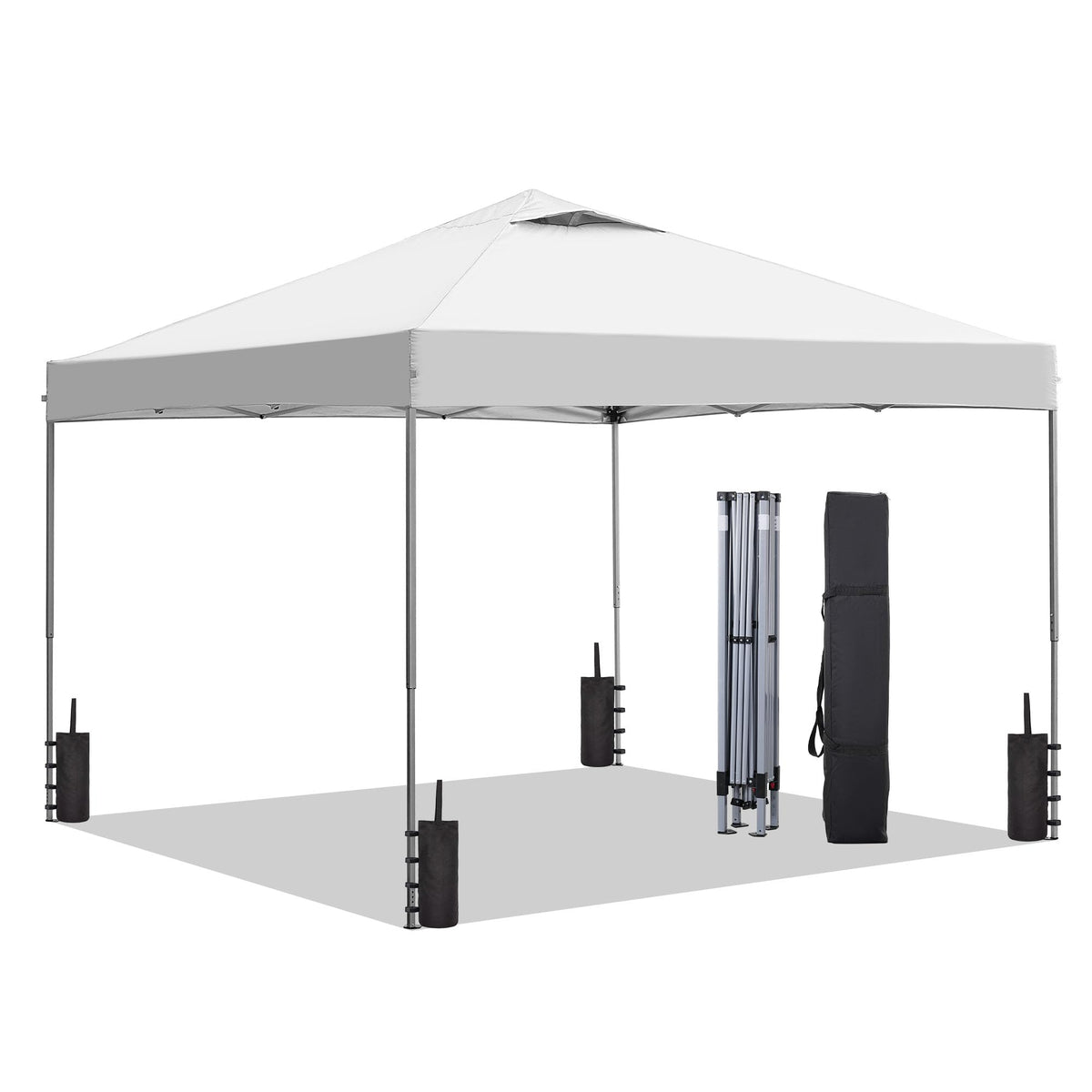 GDY 10x10FT Pop-Up Canopy Tent — with 4-Side Walls & Vented Top, Portable Outdoor Event Tent for Garden, Poolside, Parks, Parties,Camping, Pink.