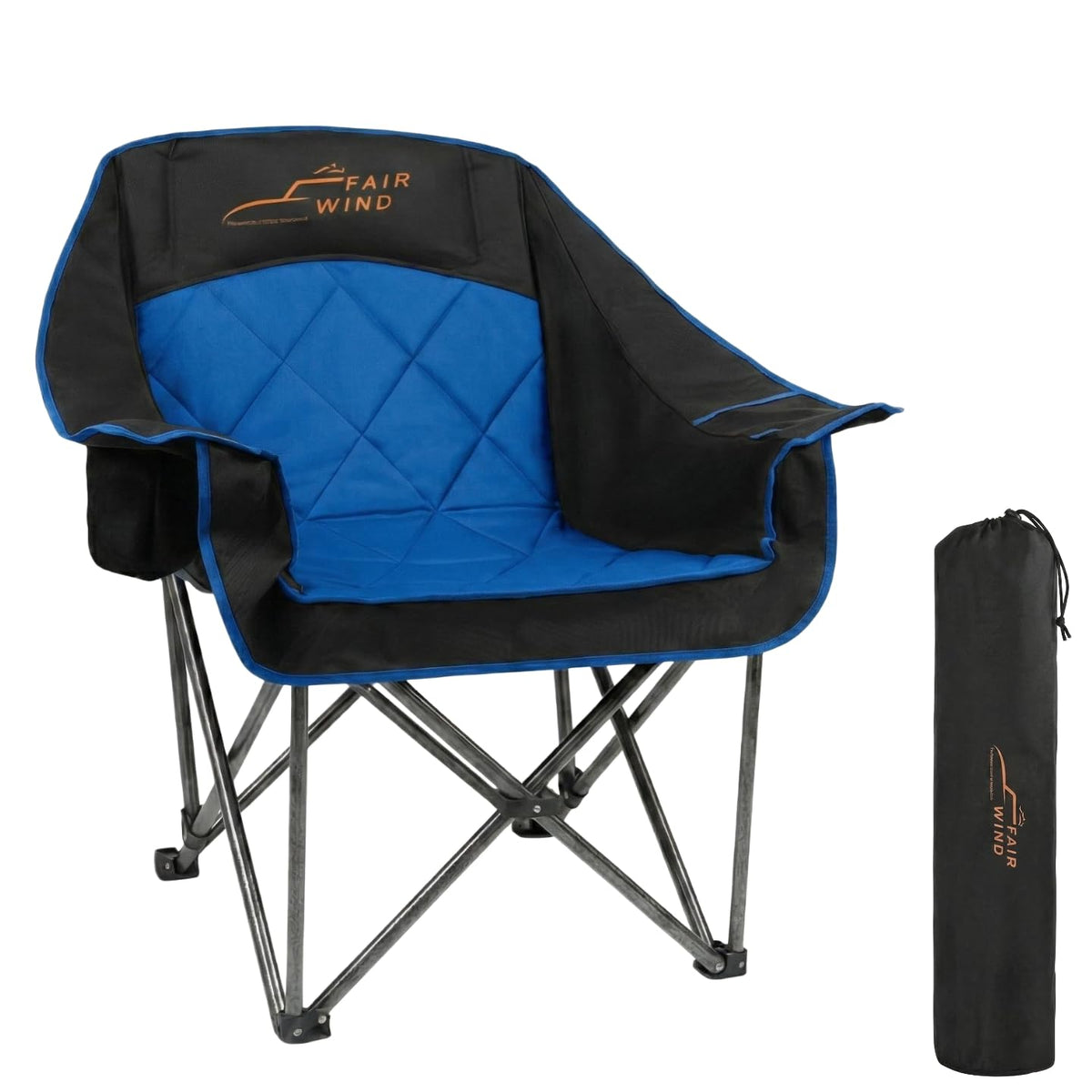 FAIR WIND 2 Pack XL Oversized Padded Camping Chair Heavy Duty for Adults