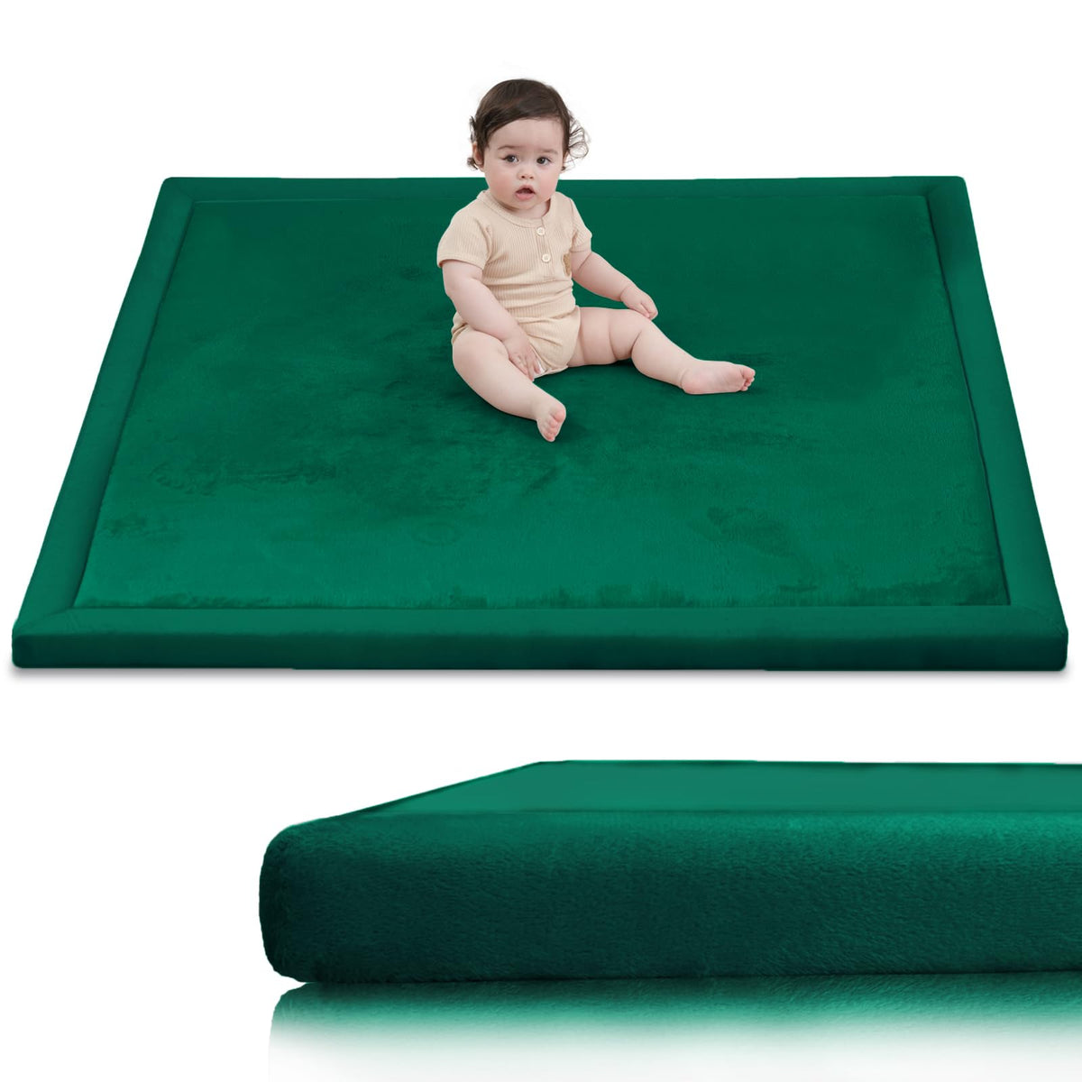 Huloo Sleep Large 1.3" Thick Baby Play Mat for Floor, 79"×59"(Dark Gray)
