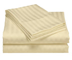 USA RV King Sheet Set in Purple Stripe 400 Thread-Count 100% Egyptian Long Staple Cotton, Sateen Weave for Soft and Silky Feel, Breathable 4-Piece Bedsheet, Elasticized 24'' Extra Deep Pocket