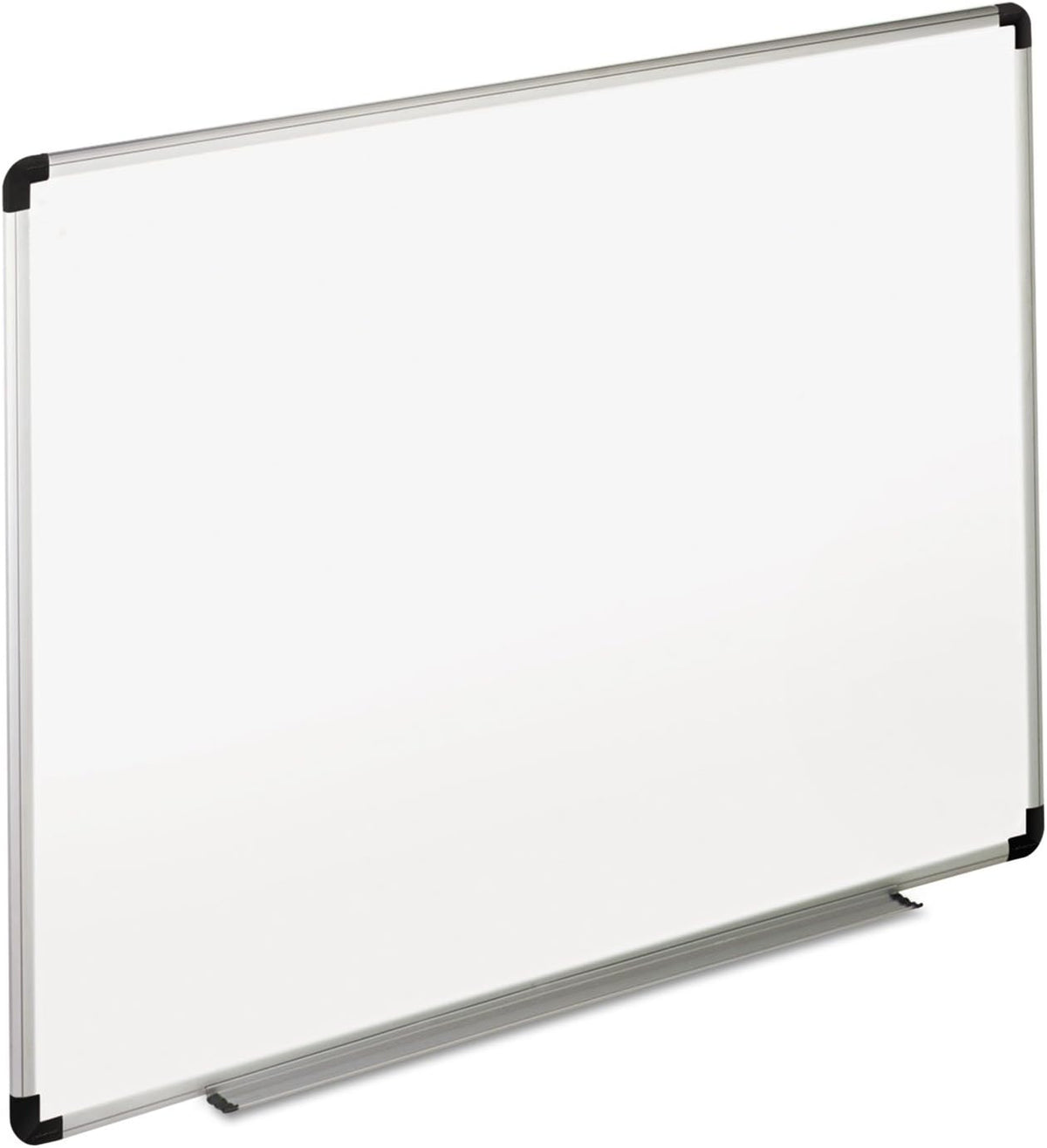 Universal 43725 Dry Erase Board, Melamine, 72 x 48, White, Black/Gray Aluminum/Plastic Frame