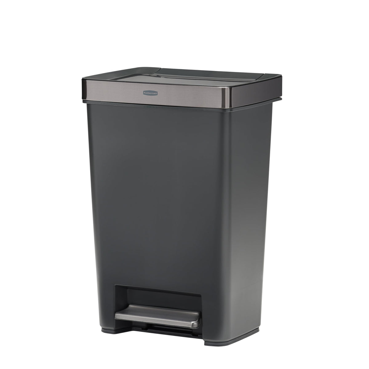 Rubbermaid Premier Series IV Step-On Trash Can, Charcoal, 13-Gallon