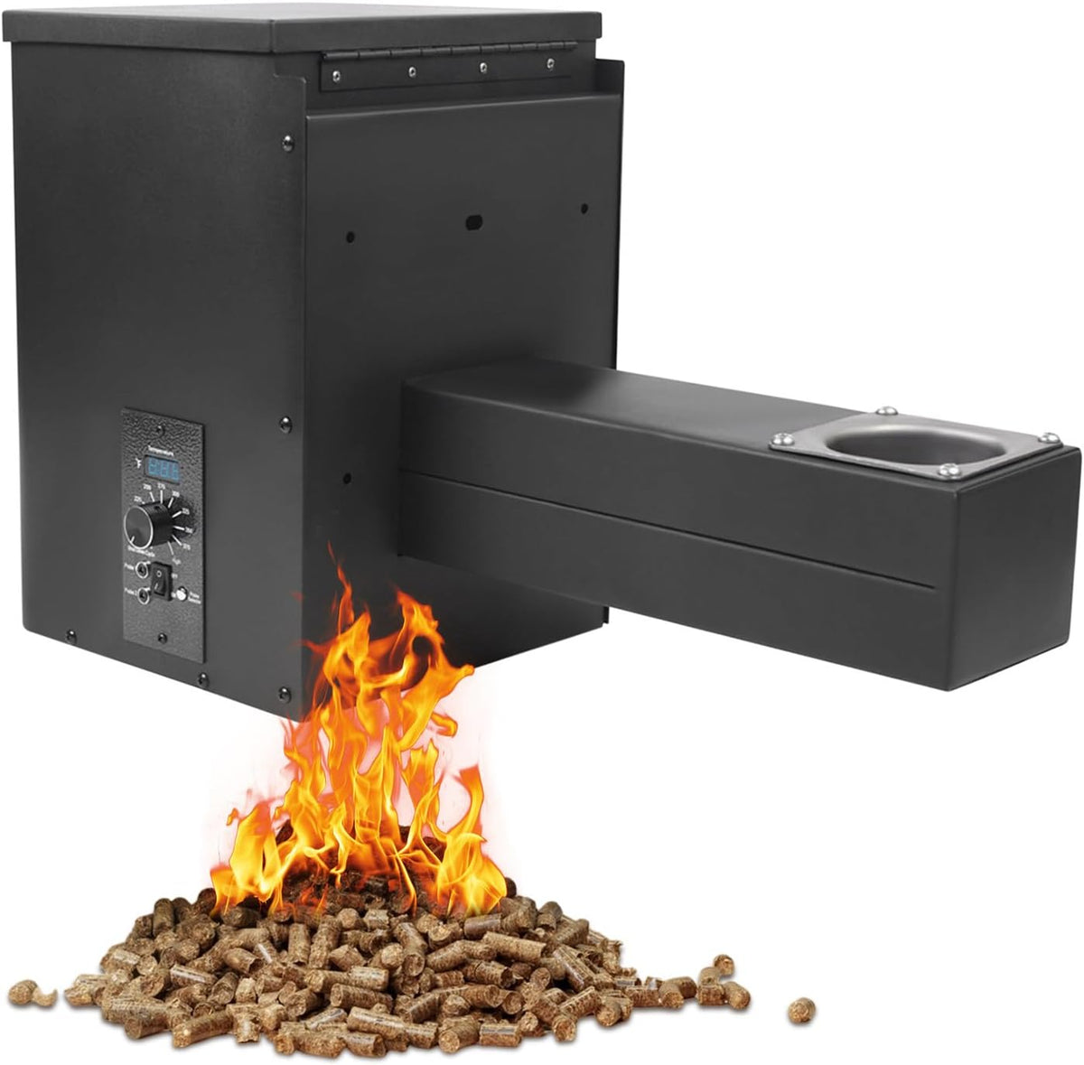 250W Electric Wood Pellet Smoker Grill Part,180 ℉ -500 ℉ Vertical Particle Smoking Machine W/Digital Temperature Controller,Automatic Oil Delivery & Ignition System For Grill,Smoke.