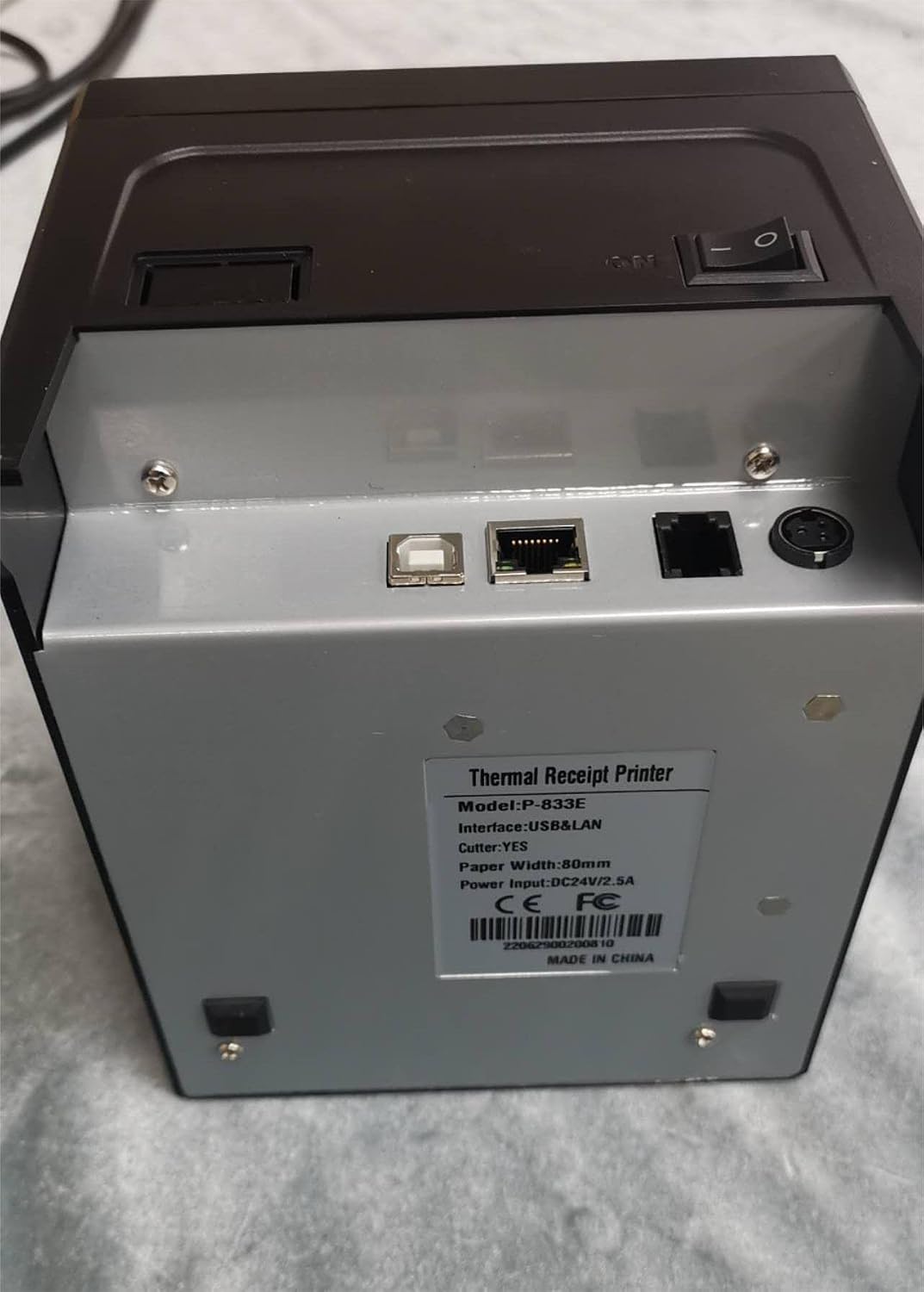 Pbm P-833E Thermal Receipt Printer, Ethernet, Cashdrawer Port,USB, 3-in-1 Printer, AUTO Cut, Supports ESC/POS Star Commands, Compatible with EPSON Star Micronics