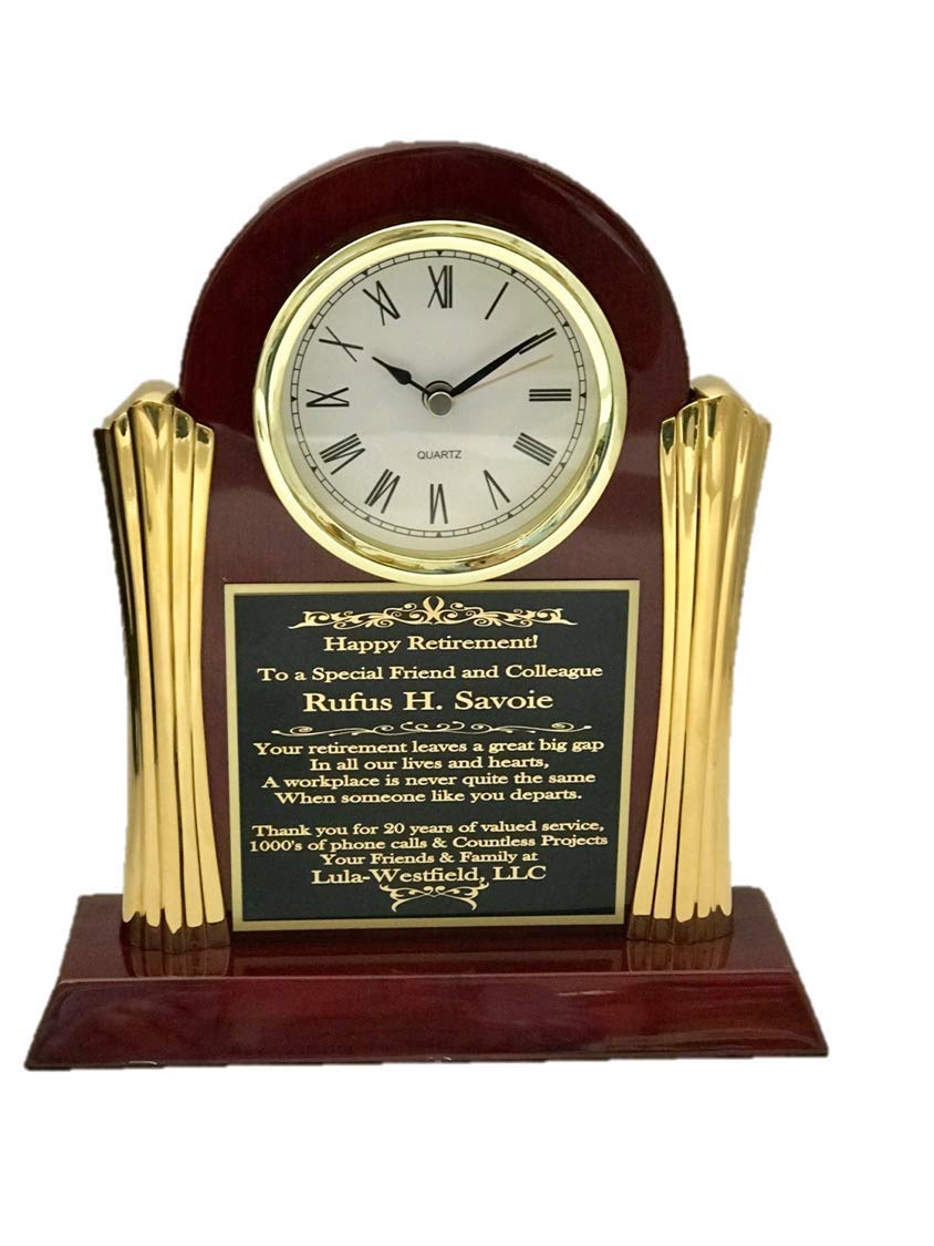 Personalized Clock for Retirement Gift, Achievement, Graduation, Customer Service Award, Police, Corporate, Firefighters, Medical School Graduation