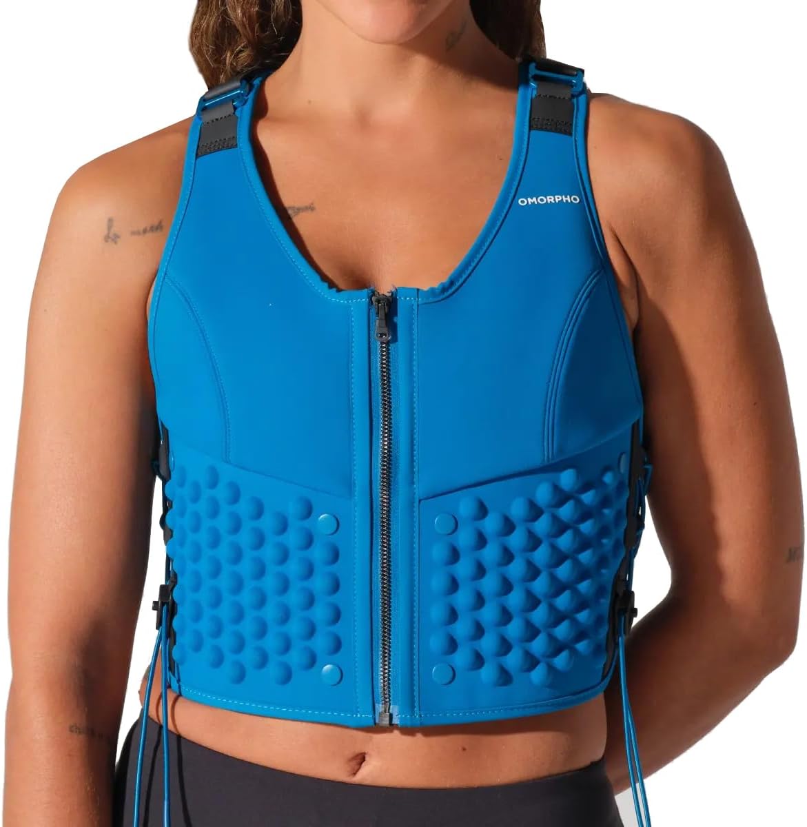 OMORPHO Women’s G-Vest Icon, 6 lb (up to 12 lb with optional G-Pack, sold separately), low-profile, fully adjustable comfort fit for hiking, walking, running, and training.