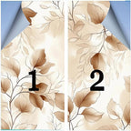 Modern Leaves Stained Glass Window Stickers 35.4Wx55.1L inch x 2pcs