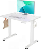 YDN 32 x 19 Inch White Electric Standing Desk