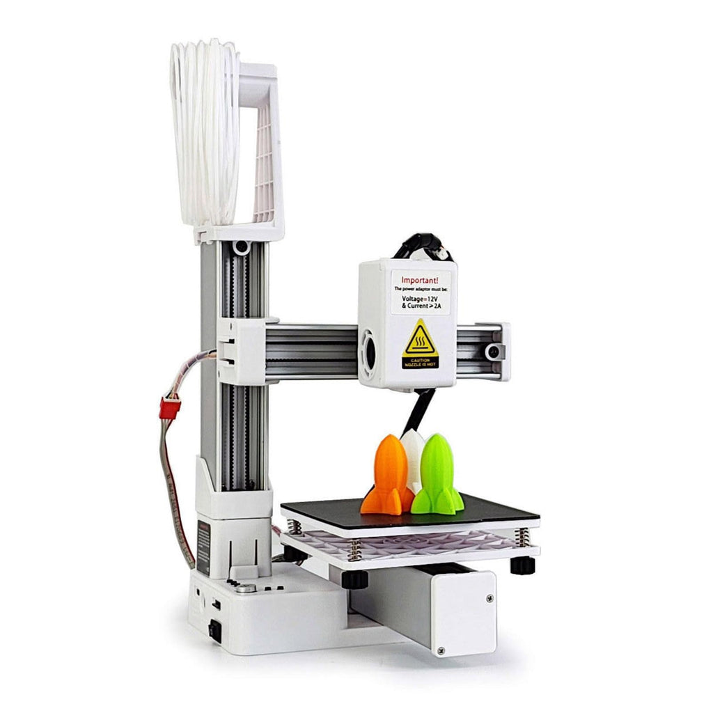 FDM Mini 3D Printer, Frequency Division Multiplexing 3D Printer, Fully Assembled for Beginners, High Precision Printing with TPU PLA (1.75mm), 100X100X100mm (White)