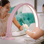 Half Moon Light for Nail Desk, 30 in 45W Half Moon Nail Lamp, Adjustable Brightness Color Temperature Moon Lamp Nail Tech, Arch Nail Lamp, Manicure Lamp Table Light