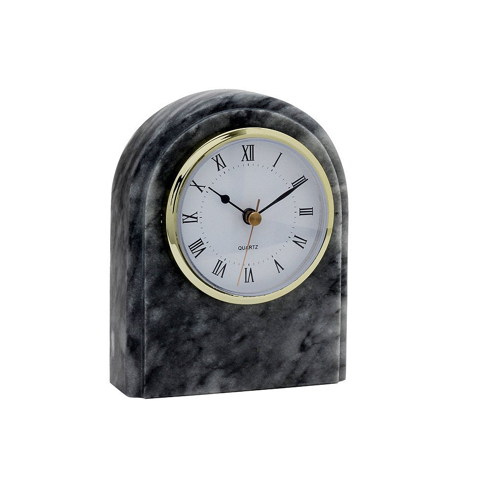 Luxurious Marble Desk Clock – Hand Carved, Polished Modern Table Clock – Durable & Functional Bedside Clock - Multipurpose Home Interiors Decor - One-of-a-Kind Decorative Objects