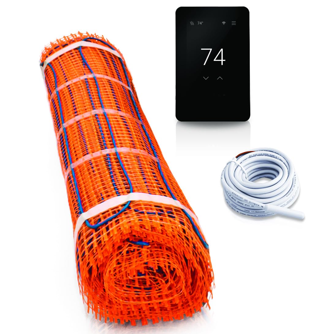 SunTouch TapeMat Electric Floor Heating Kit with WiFi Thermostat, 10 Sq Ft