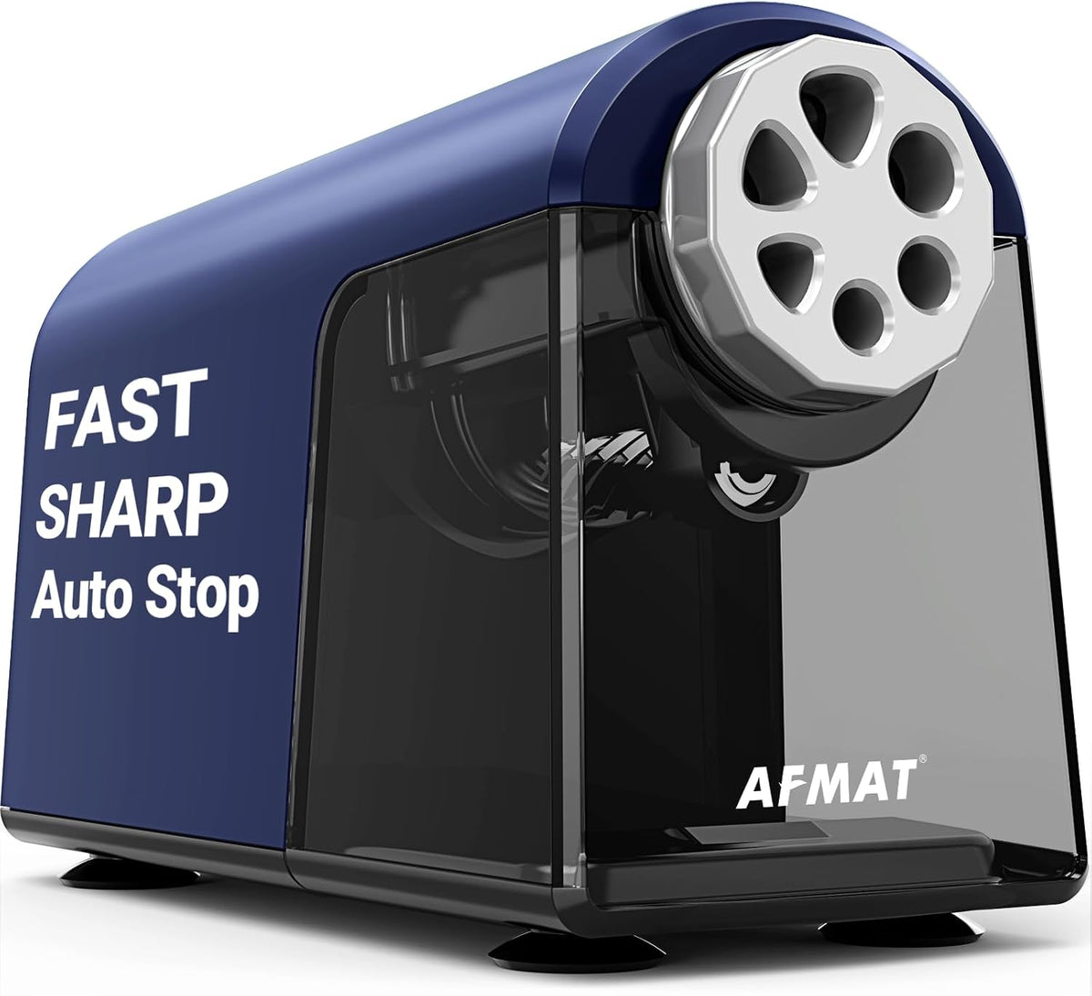 AFMAT 6 Holes Heavy Duty Electric Pencil Sharpener and Fully Automatic Robot Pencil Sharpener