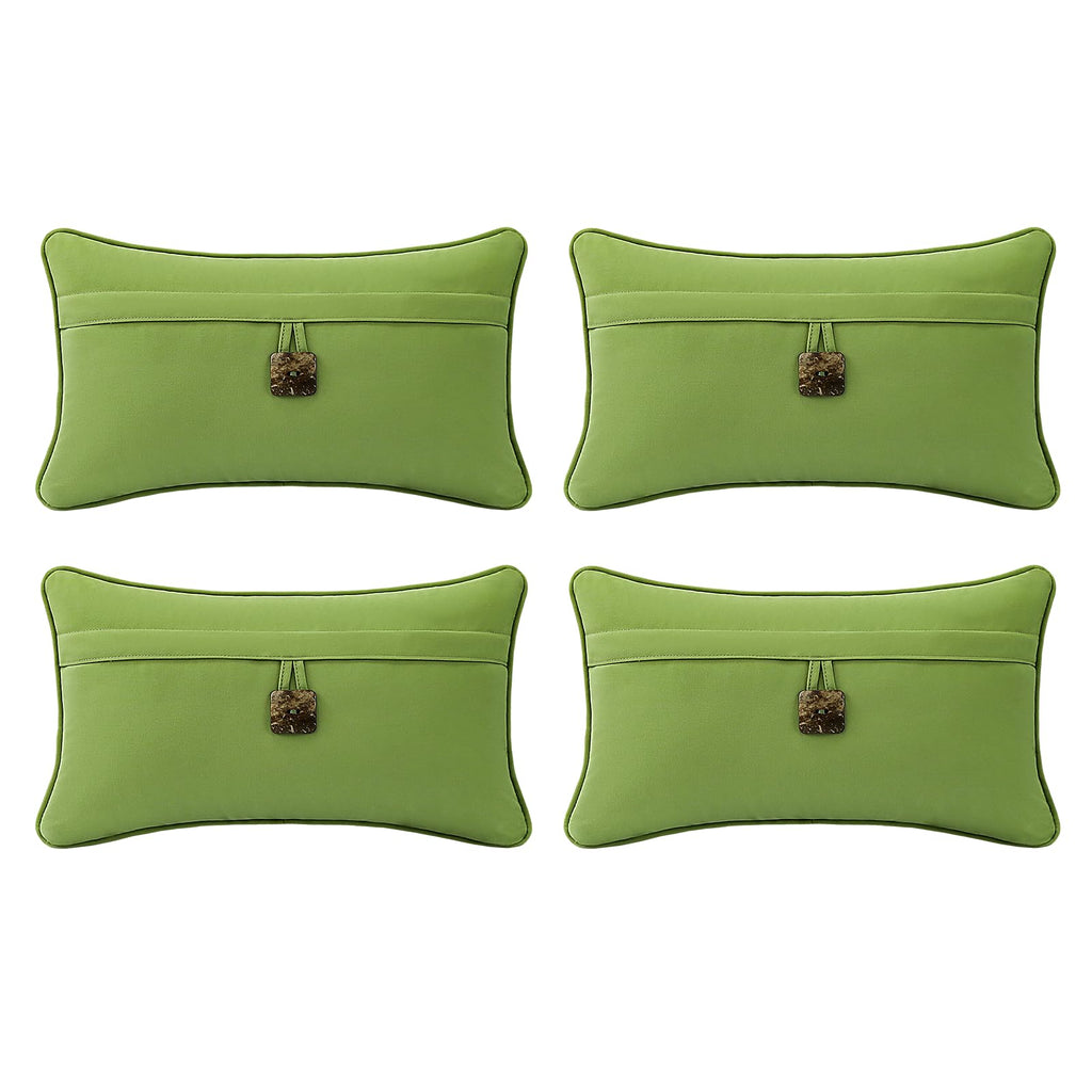 Outdoor Sunbrella Decorative Pillows Pack of 4, 20" x 12" Outdoor Pillow Set for Couch Bed Throw Patio Sofa, Airies Marble