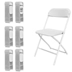 10 Pack White Folding Chairs for School Events Wedding Party Picnic