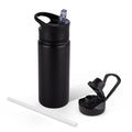 32 oz Insulated Water Bottle Bulk 8 Pack, Stainless Steel Sports Water Bottles with Straw Lid & Wide Mouth Lids, Double Walled Vacuum, Leak Proof, White