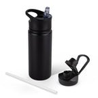 32 oz Insulated Water Bottle Bulk 8 Pack, Stainless Steel Sports Water Bottles with Straw Lid & Wide Mouth Lids, Double Walled Vacuum, Leak Proof, White