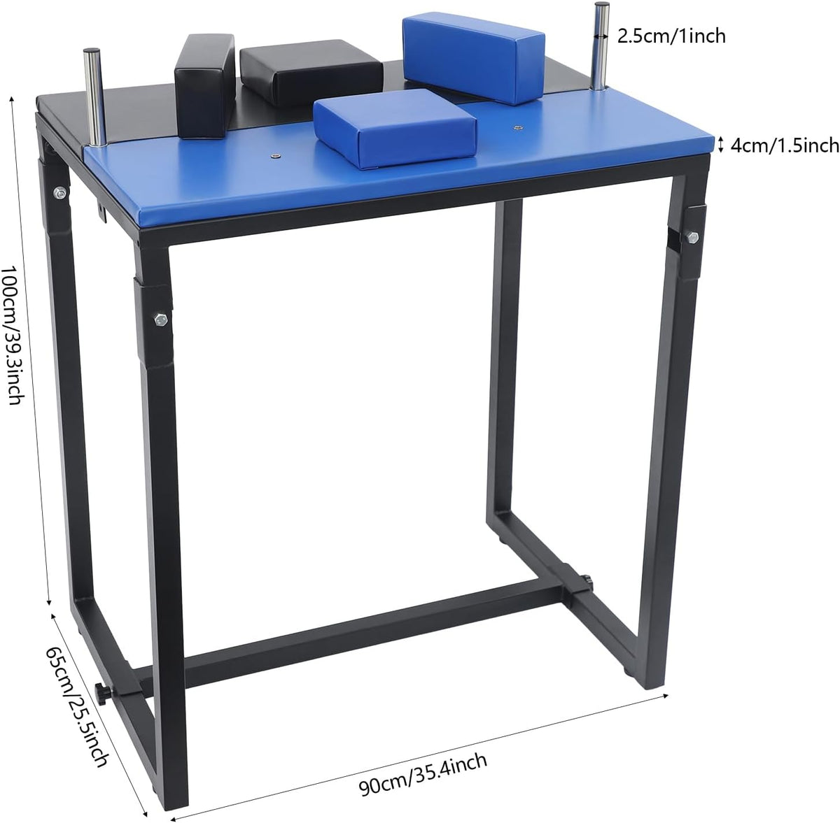 Arm Wrestling Table 39.3-Inch Professional Arm Wrestling Table with Elbow Pads & Forearm Pads Foldable Competition Training Equipment for Fitness Clubs, Homes, Offices