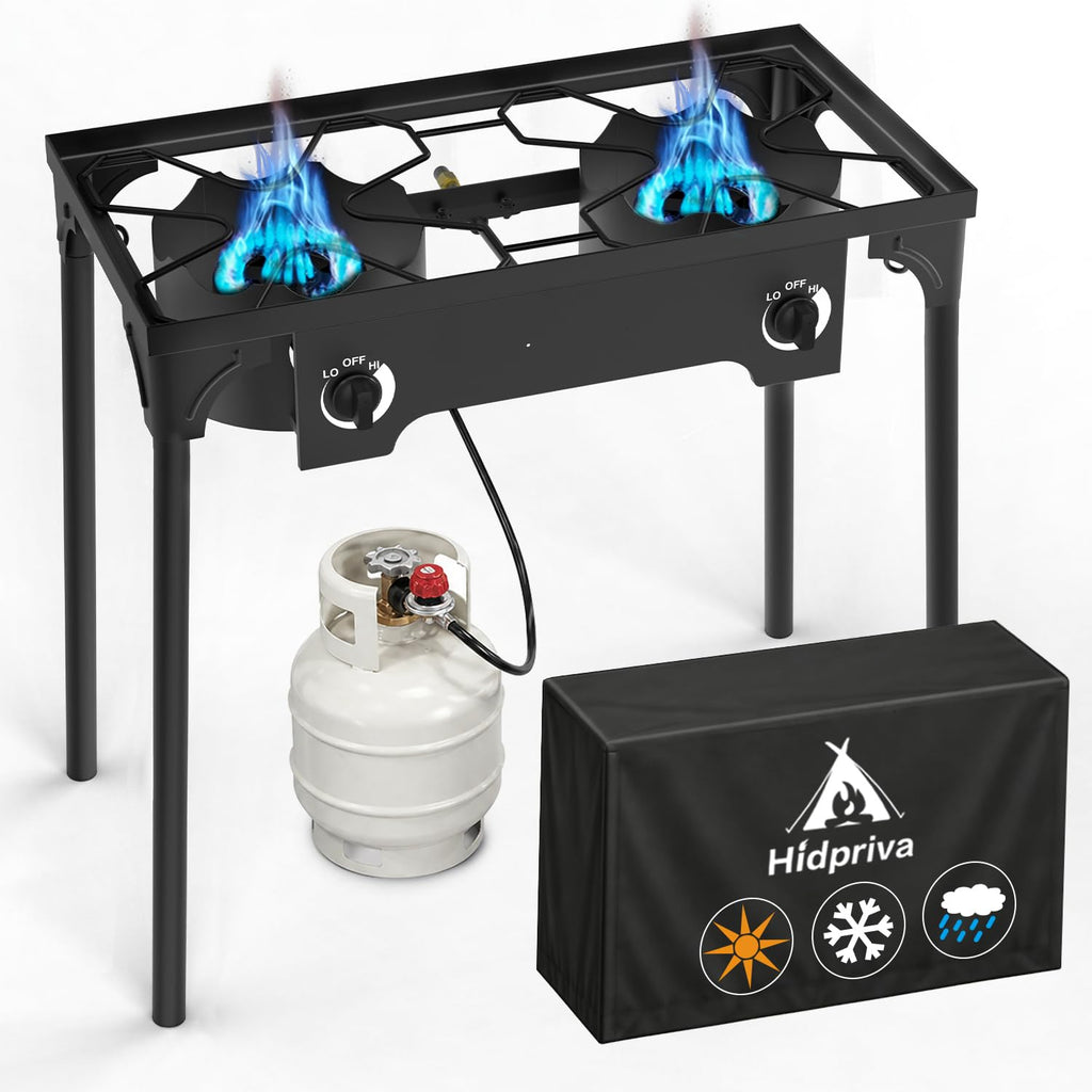 3 Burner Propane Gas Stove with Dustproof Cover