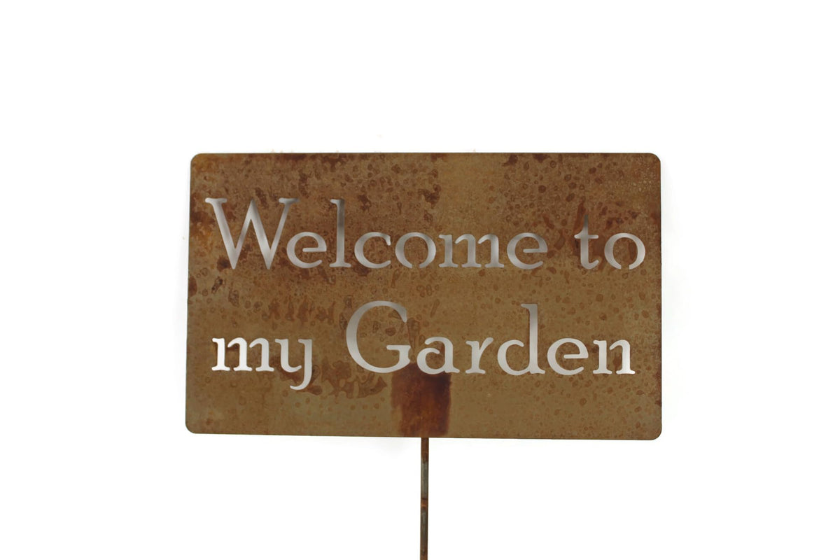 Funny Garden Stake 20 to 33 Inches Tall (No Pesticides Please, XL 33" Tall)
