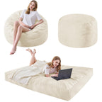 Bean Bag Chairs for Adults - Giant Bean Bag Convertible Floor Sofa