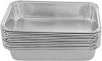PACTOGO 6" x 4" x 1" Disposable Aluminum Foil Smooth-Wall Oblong Mini Danish Cake Pans - Ideal Baking Tins for Sweets, Coffee Cakes, Danishes, Cookies, Brownies (Pack of 200)