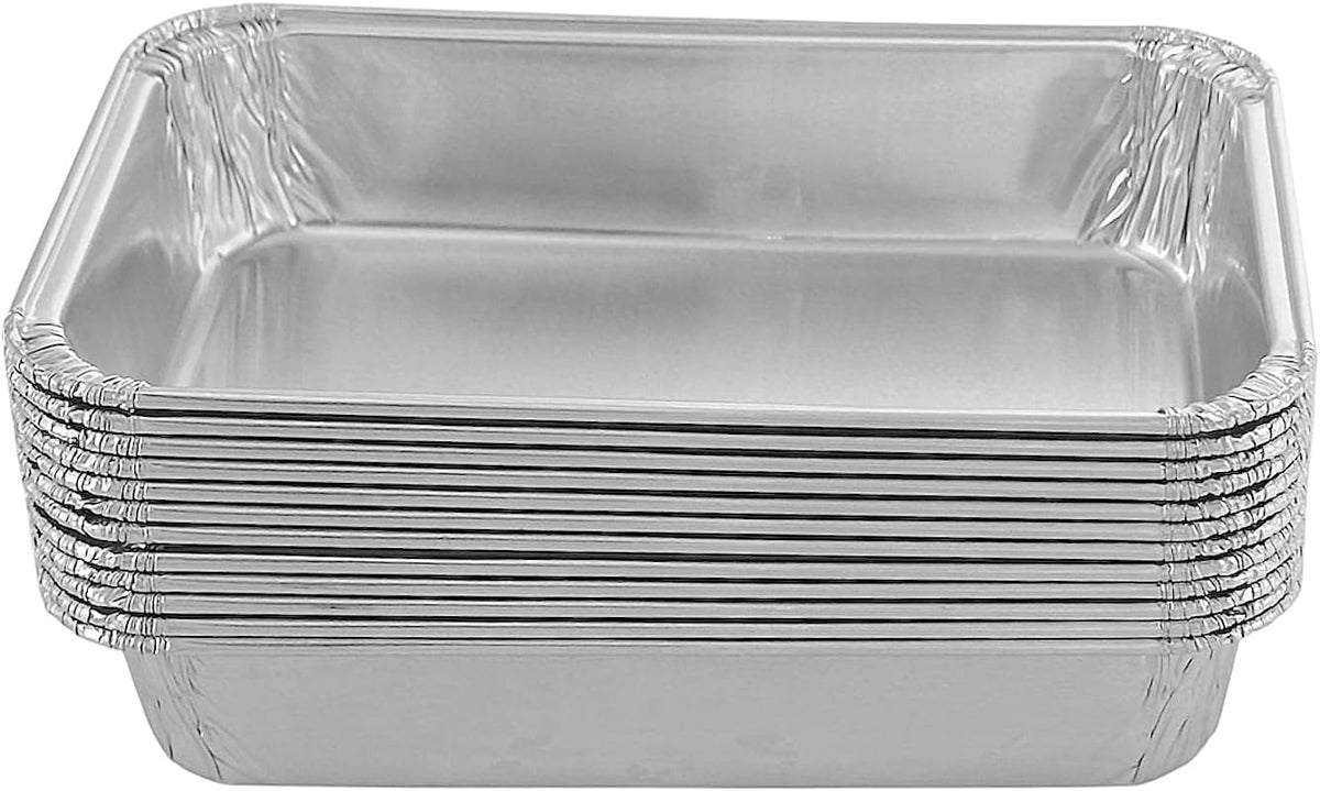 PACTOGO 6" x 4" x 1" Disposable Aluminum Foil Smooth-Wall Oblong Mini Danish Cake Pans - Ideal Baking Tins for Sweets, Coffee Cakes, Danishes, Cookies, Brownies (Pack of 200)
