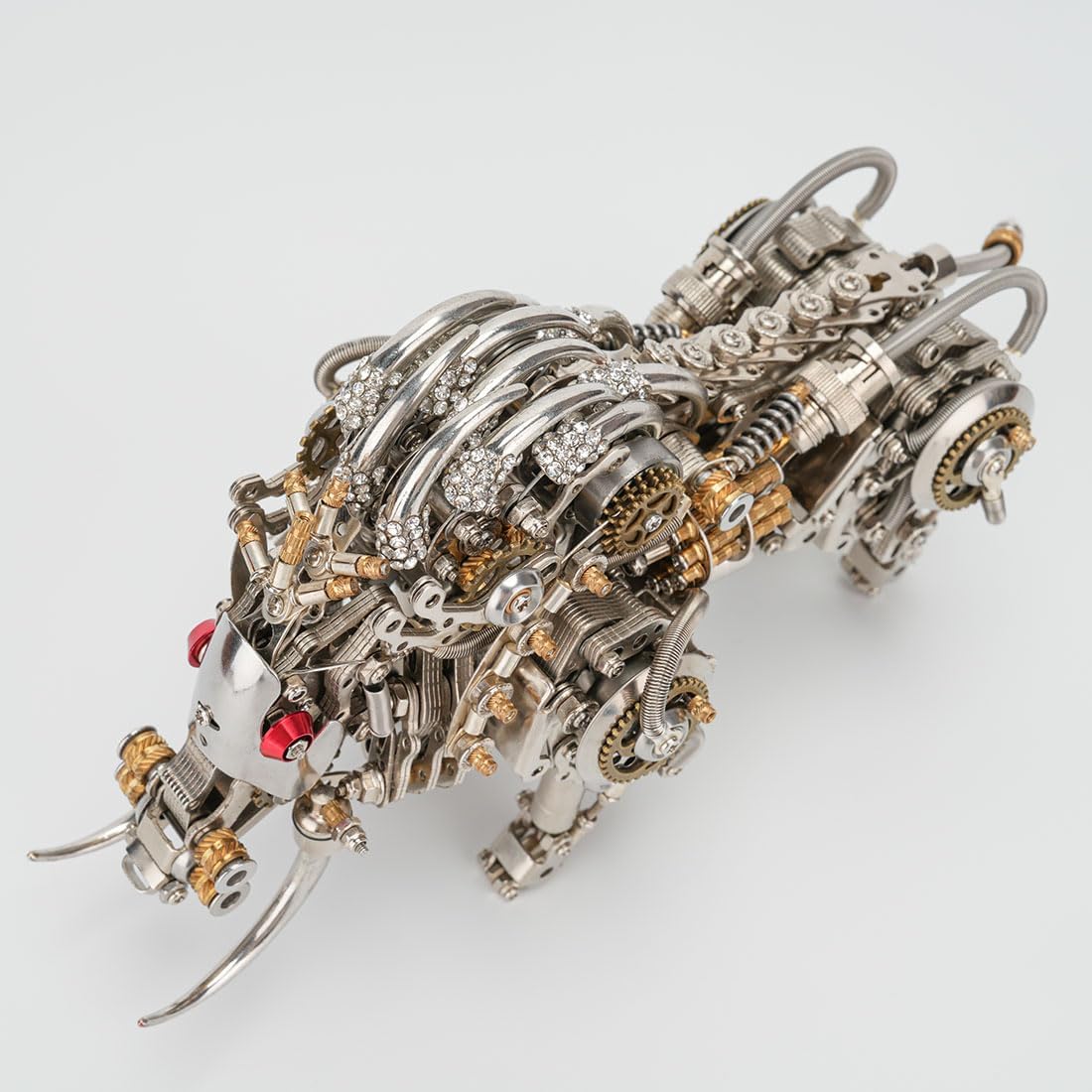 3D Metal Puzzle Boar Model Kit, 1100PCS DIY Assemble Steampunk Mechanical Wild Boar Model, Creative Handcrafted Metal Art Craft Desktop Display & Decoration for Adults