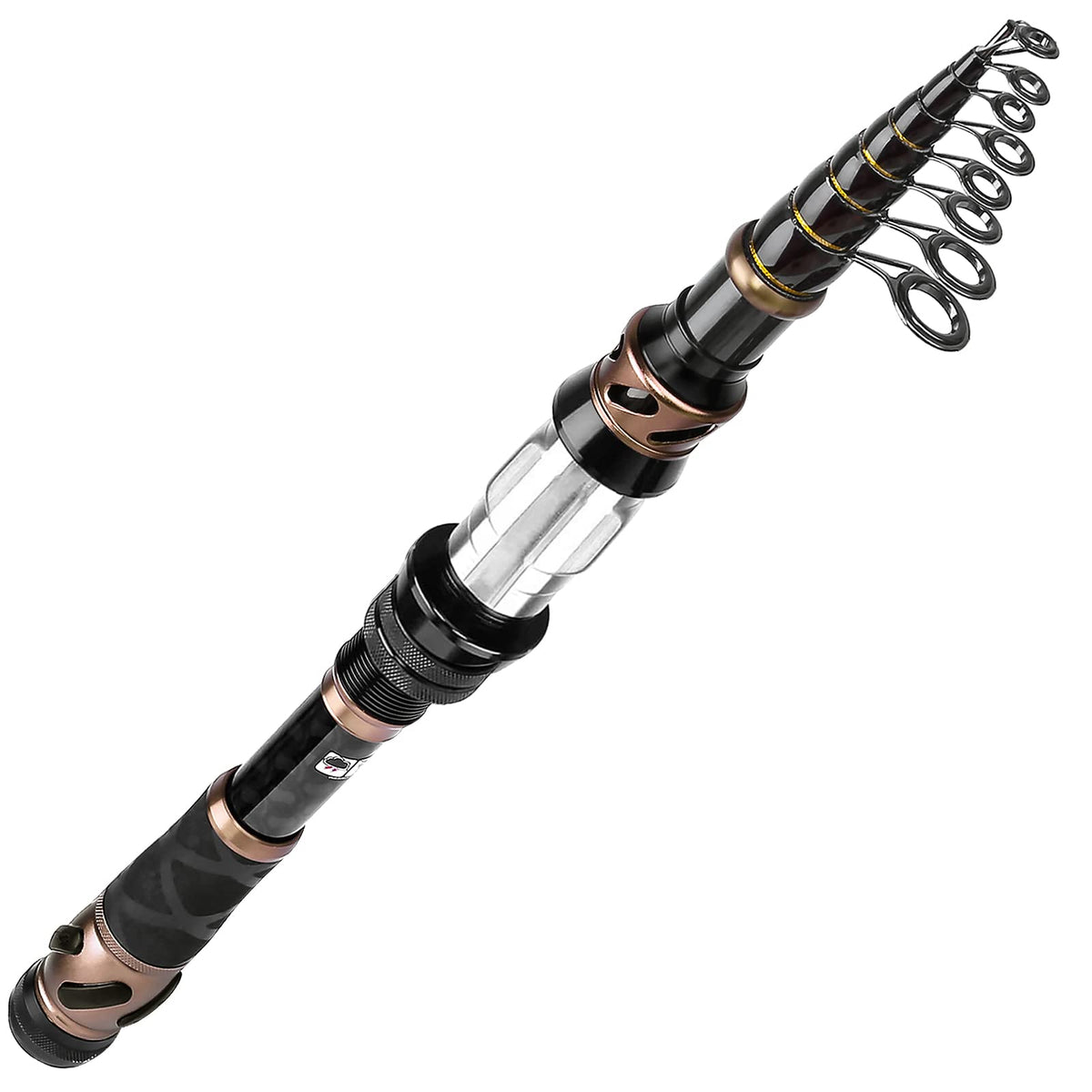 PLUSINNO Fishing Rod and Reel Combos - Carbon Fiber Telescopic Fishing Pole - Spinning Reel 12 +1 Shielded Bearings Stainless Steel BB