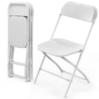 VINGLI 40 Pack Black Plastic Folding Chair, Indoor Outdoor Portable Stackable Commercial Seat with Steel Frame 350lb. Capacity for Events Office Wedding Party Picnic Kitchen Dining
