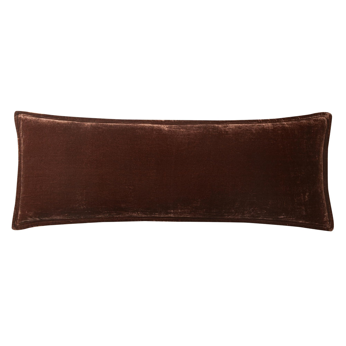 HiEnd Accents Stella Faux Silk Velvet Green Ochre Long Lumbar Pillow