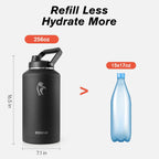 Coolflask Titan 2 Gallon Water Bottle Insulated with Large Spout Lid