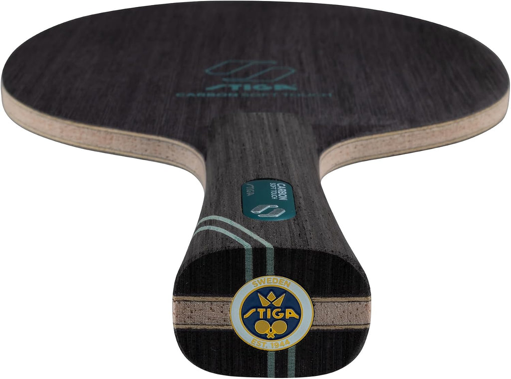 STIGA Carbon Soft Touch Table Tennis Paddle, Lightweight Carbon Fiber & Balsa Wood Blade for Speed, Control & Offensive Play