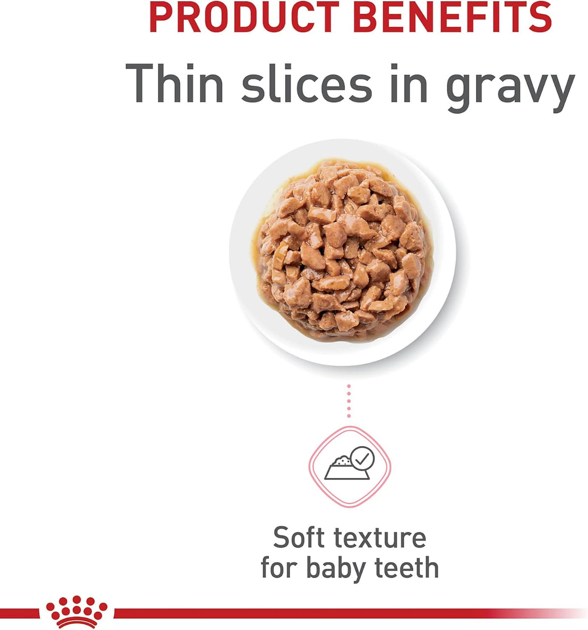 Royal Canin Feline Health Nutrition Kitten Thin Slices in Gravy Cat Food, 3 oz (Pack of 24).