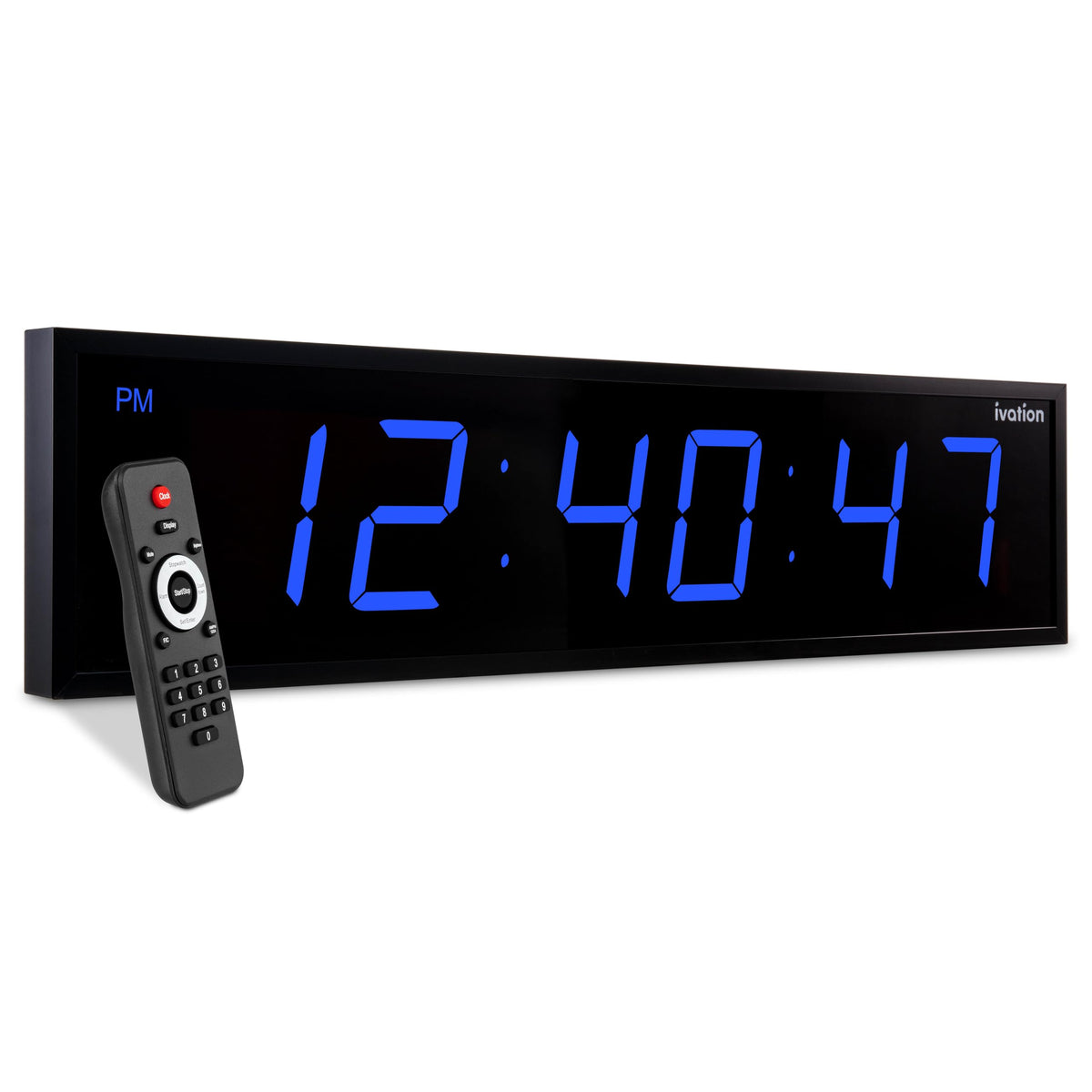 Ivation Oversized Digital Wall Clock with Large LED Display & Timer, 36"
