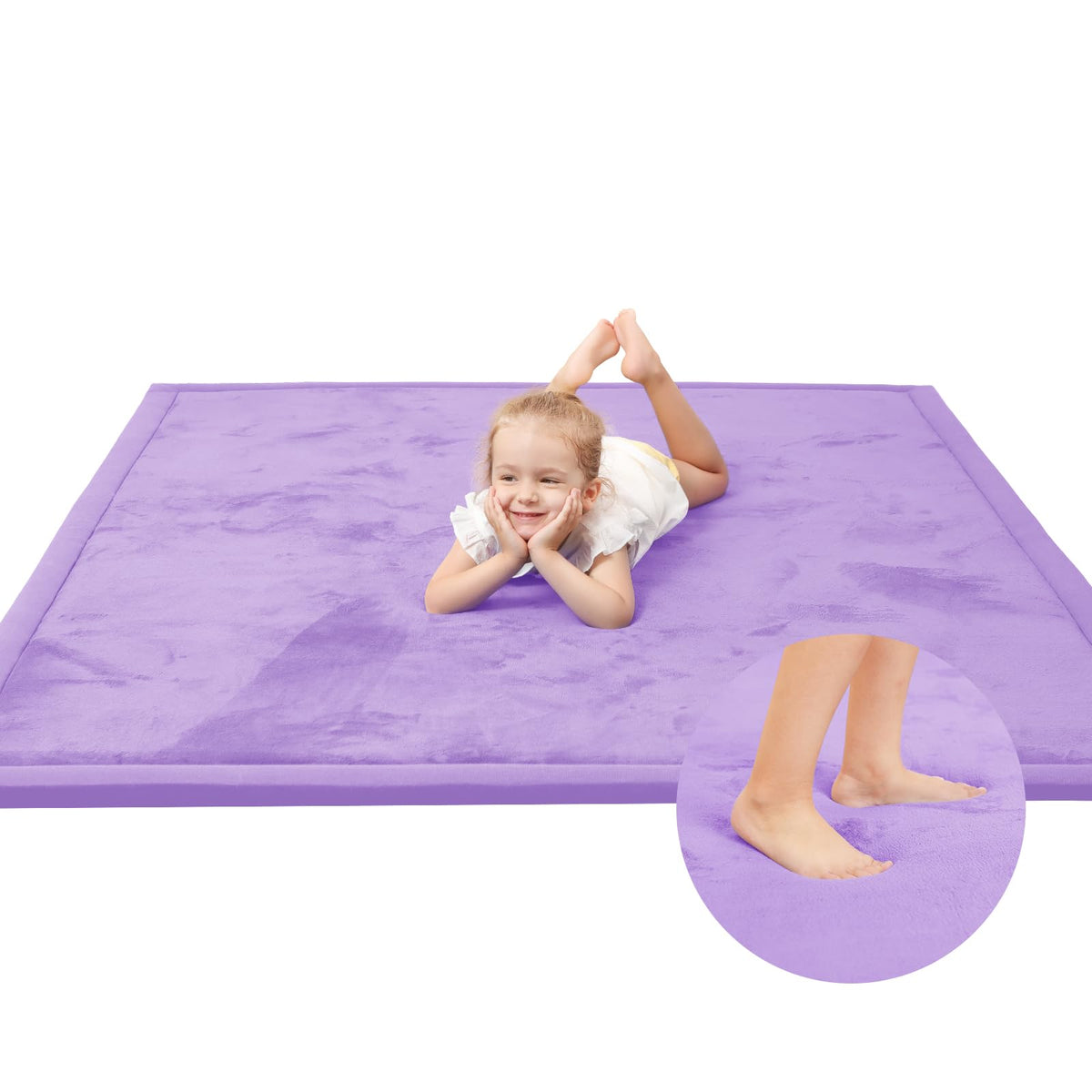 Huloo Sleep Large 1.3" Thick Baby Play Mat for Floor, 79"×59"(Dark Gray)