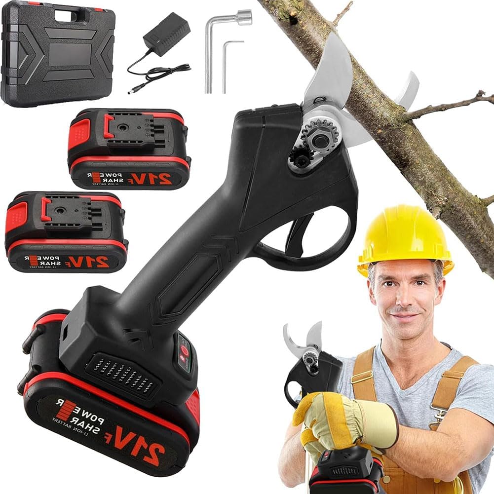 Wood Ranger Power Shears, Sk5 Blade Tree Trimmer, Cordless, Branch Cutter For Gardening Tree Branch, Fruit Trees, Through Every Cut. (1*set+2*battery)